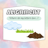 Occupational therapy letter alignment workbook