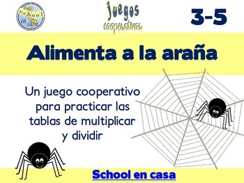 Preview of Spanish Multiplication & Division Facts Cooperative Game