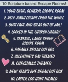 All 12 of my religious Bible based Escape Rooms