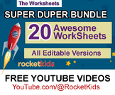 20 Awesome WorkSheets (Editable)