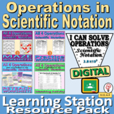 All 4 Operations on Numbers in Scientific Notation - 8.EE.
