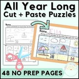 All 4 Seasons Cutting Practice Activity - Cut and Paste Se