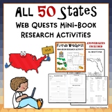 50 States Webquests Worksheets Reading Research Bundle Min