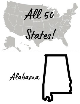 Preview of All 50 States Coloring Pages