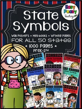 Preview of All 50 States Symbols Bundle
