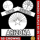 All 50 US States Crowns | Headbands Hats - United State Craft
