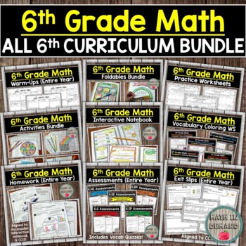 Preview of All 6th Grade Math Curriculum Bundle
