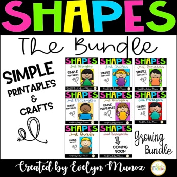 Preview of All About 2D Shapes BUNDLE | Geometry | Worksheets and Crafts