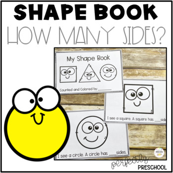 Preview of All About 2D Shapes Book: How Many Sides? for Preschool, PreK and Kindergarten