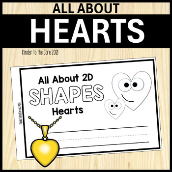 Preview of All About 2D Shapes - Heart | Minibook | Geometry for Kindergarten
