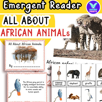 Preview of All About African Animals Reader Kindergarten, First, Second & Third Grade Book