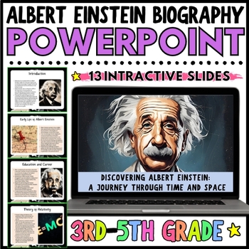 Preview of All About Albert Einstein Biography PowerPoint Lesson for 3rd 4th 5th Grade