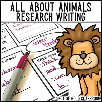 Preview of All About Animal Information Writing