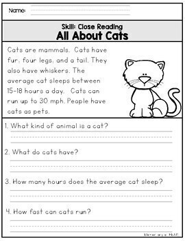 Animals - Close Reading by Elementary at HEART | TpT