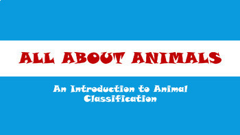 Preview of Animal Classification for K - 2