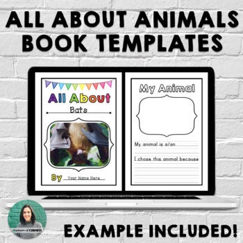 Preview of All About Animals Book Templates | Nonfiction Research | Digital & Print