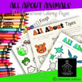 All About Animals Informational Coloring Pages Fun Pack