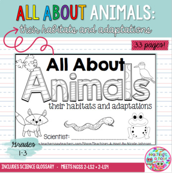 Preview of All About Animals NGSS mini-book