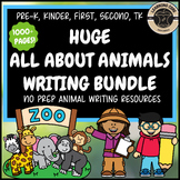 All About Animals Writing Bundle Animal Research PreK Kind
