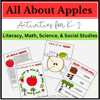 Preview of All About Apples Activities for Kindergarten, First Grade, Second Grade