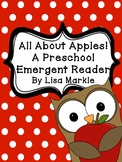 All About Apples Emergent Reader for Preschool and Kindergarten