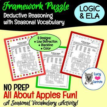 All About Apples Framework Puzzle by Lucy Loves Carrots TPT
