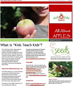 Preview of All About Apples: "Kids Teach Kids" video and curriculum guide #1