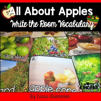 Preview of All About Apples Write The Room Vocabulary