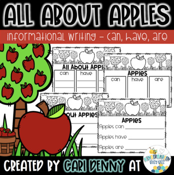 Preview of All About Apples (can, have, are) | Fall Informational Writing Pages
