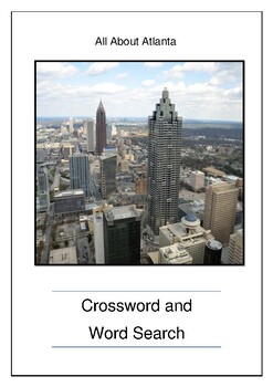 All About Atlanta Georgia Crossword Puzzle Word Search Bell Ringer