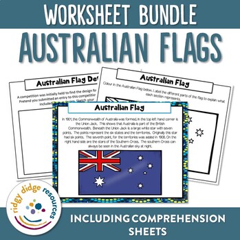 Preview of Australian Flags Posters and Worksheets