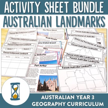 Preview of Australian Geography and Landmarks Worksheets