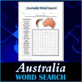 All About Australia Word Search Puzzle