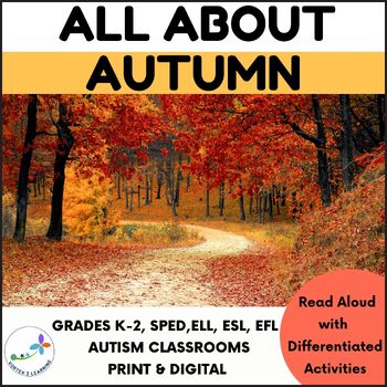 Preview of All About Autumn NonFiction Read Aloud With Differentiated Worksheets