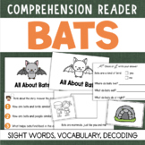 All About BATS Nonfiction Passage Easy Reader Bat Cut & Pa