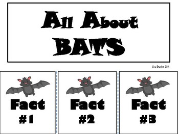 Preview of All About Bat Facts Flip Book