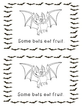 All About Bats Emergent Reader by Learning Should Be Fun | TPT