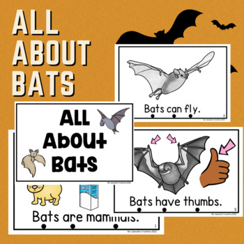 Preview of All About Bats Emergent Reader (Can/Have/Are) DIgital & Printable