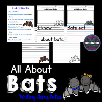 Preview of All About Bats: Writing Templates 
