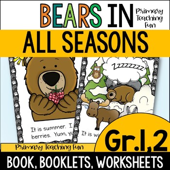 Preview of All About Bears, Emergent Reader Guided Reading Booklets and Worksheets!