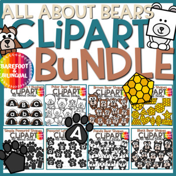 Preview of All About Bears Clipart Bundle - Shape and Letter Clipart Sets