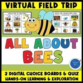 Preview of All About Bees Virtual Field Trip Activity | Pollination Honey Life Cycle Insect
