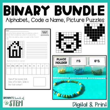 Preview of All About Binary: Intro, Puzzles, & More {Print & Digital}