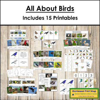 Preview of All About Birds Bundle - Montessori Zoology