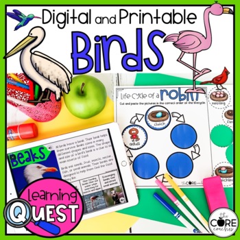 Preview of Birds Digital Activities - Spring Activities - All About Birds Lesson Plans