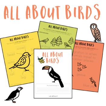 Preview of All About Birds Printable Book • Types of Birds • Science • Zoology