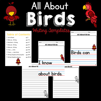 Preview of All About Birds: Writing Templates