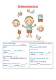 All About Body Parts EAL/ESL Conversation Sheet