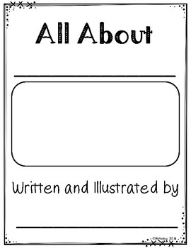 Preview of All About Books:  Informational Writing Template