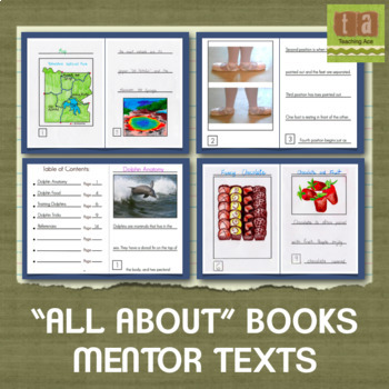 Preview of "All About" Books Mentor Texts - Examples for Students to Learn From